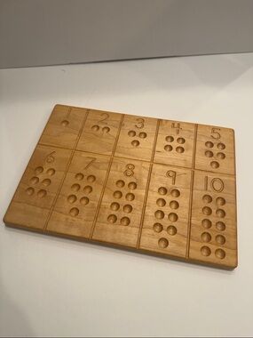 Treasures by Jennifer - Wooden Number & Dot Counting Board - Natural